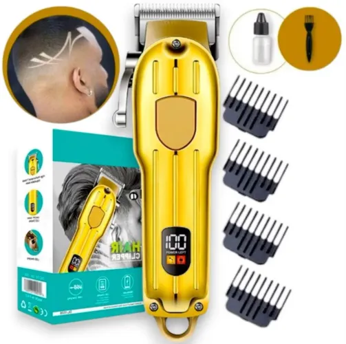 Máquina de cortar cabelo dourada