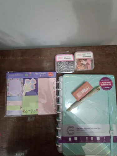 Kit 9 - Caderno Inteligente coleção Aqua tamanho médio