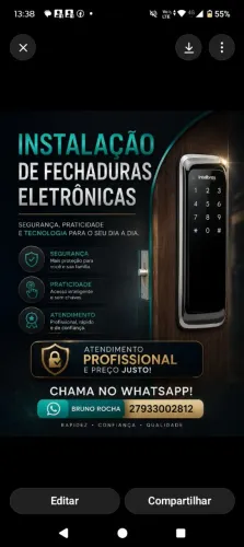 Instalação de fechadura eletrônica