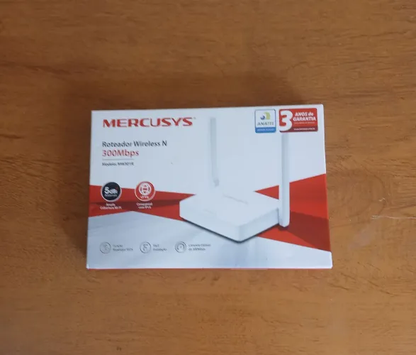 roteador sem fio Mercusys MW301R, com velocidade de 300 Mbps.