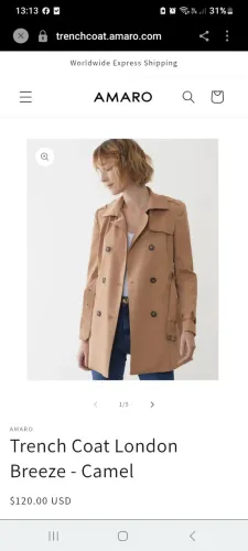 Casaco Trench coat Amaro 42