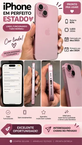 iPhone 15 Rosa 128GB