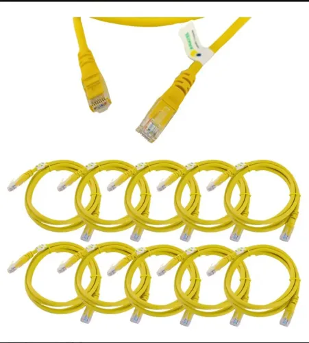 Cabo Rede Rj45 Patch Cord Utp Cat5e 1,50m Amarelo