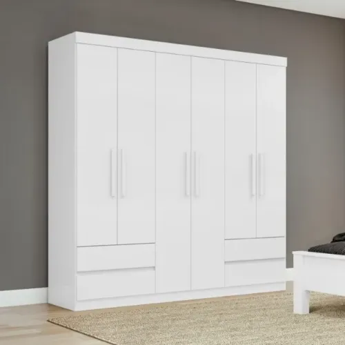 Novidade em estoque!! Guarda-Roupa 6 Portas Zeus 1,77 m