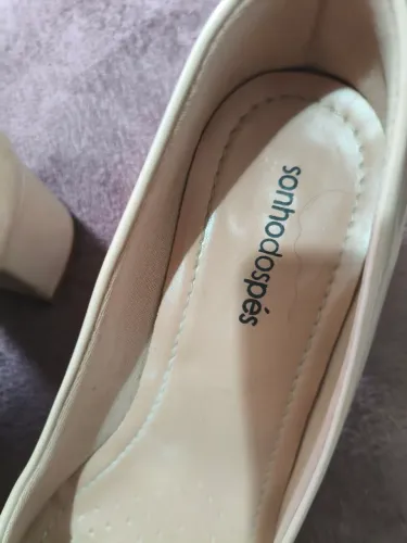 Sapatos scarpin/peep toe femininos de salto médio grosso 35