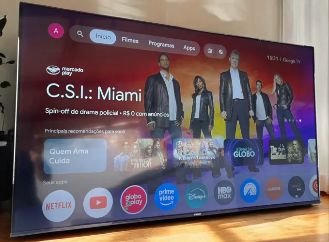Smart TV 55" 4K Ultra HD | TCL | Google TV | Estado de nova | Entrego