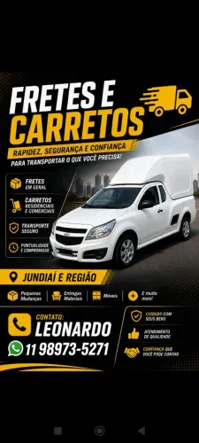 Fretes e carretos, Jundiaí e região, utilitário fechado
