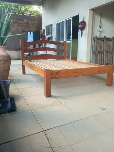 Cama nova de casal madeira de Gravatá.Leiam o anúncio!