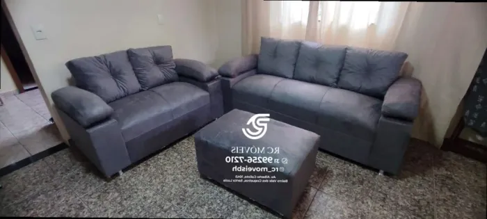 Sofá 2 e 3 lugares Suede macio D33 Braço Fofão Confortável Direto da Fábrica