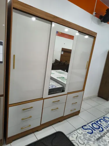 Guarda-Roupa 100% MDF com Portas de Correr | Roupeiro Grande