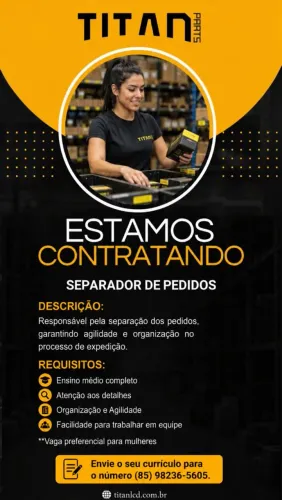 Oportunidade de emprego!