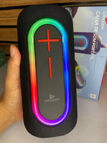 Caixa de Som Bluetooth Potente Led RGB D-G780 Grasep an9