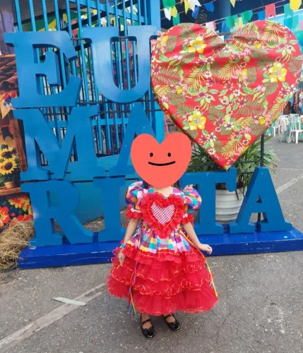 Vestido Caipira Luxo Infantil - 5 Anos | Feito em Ateliê | Usado Apenas 1 Vez
