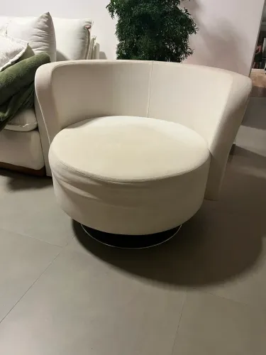 Chaise redonda giratória