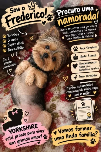Procuro yorkshire fêmea de cruzar
