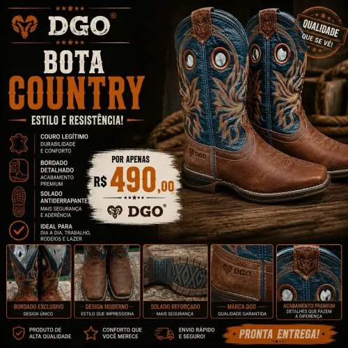 Bota Country DGO Original Tamanho 41 - Seminova 