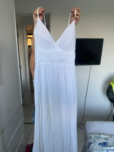 vestido longo branco