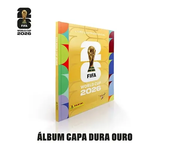 Álbum Dourado Capa Dura Copa do Mundo 2026 Panini