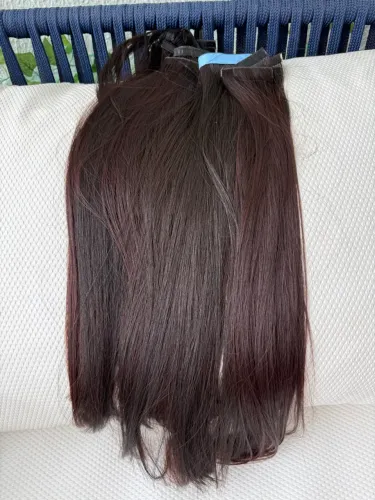 Megahair - Cabelo Humano Natural do Sul Liso Castanho