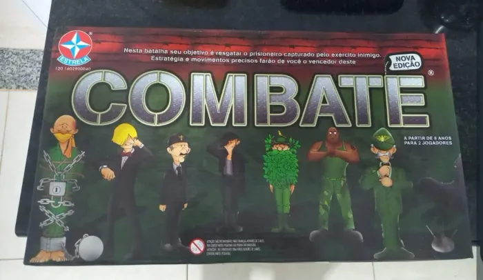 Jogo de Tabuleiro Combate Estrela - Completo e Conservado