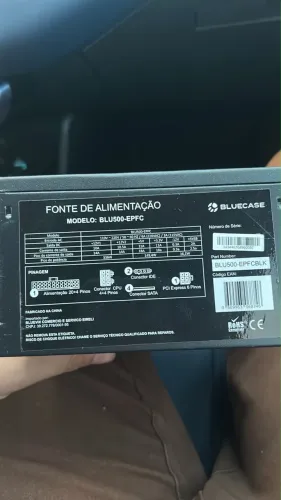 Fonte Bluecase 500W PFC Ativo - BLU500-EPFC