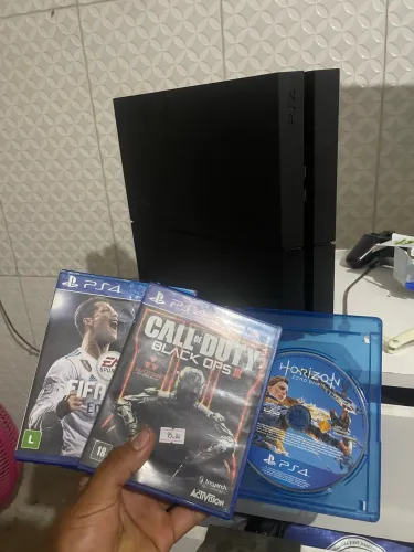 Ps4 novo zero 2 controles novos na caixa cheio de jogos