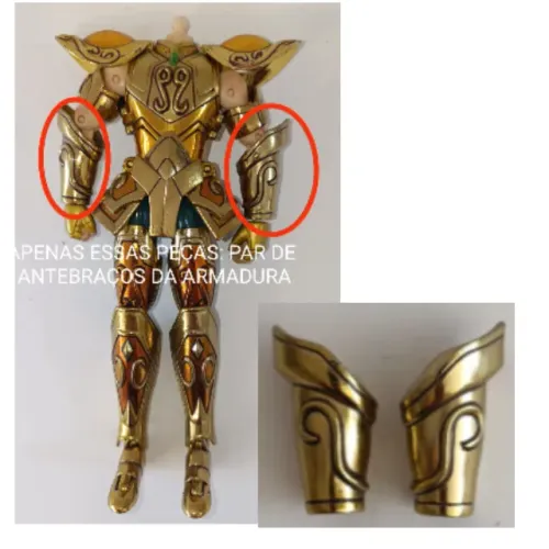 Cloth Myth Peças Antebraços 1.0 Camus Aquário Bandai (Usado)