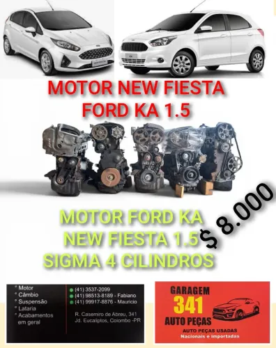 Motor Ford ka New Fiesta 1.5 4 cilindros sigma baixado com nota 
