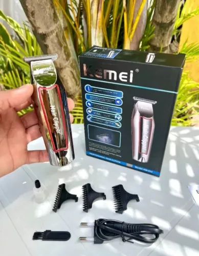 Máquina De Cortar Cabelo E Barba Kemei Km-032 Acabamento Profissional - Pronta Entrega