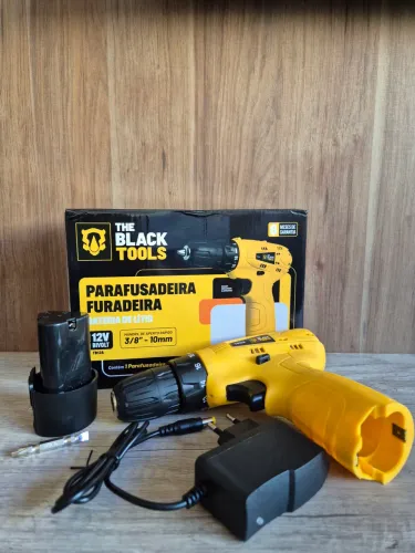 ?Furadeira e Parafusadeira Sem Fio The Black Tools TB12A 12V-Potência (LEIA A DESCRIÇÃO)