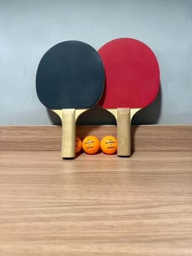 Kit Ping Pong Completo Artengo Raquetes + Bolas + Bolsa 