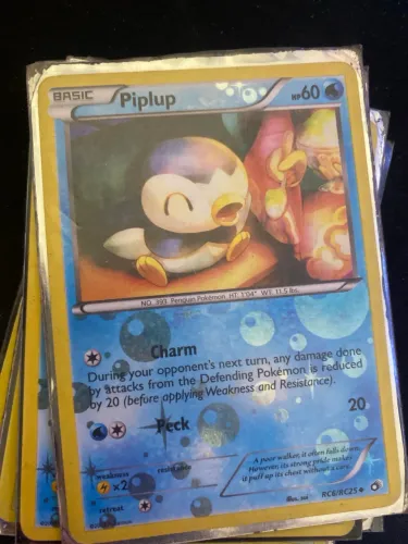 carta pokémon piplup RC6/RC25(3 unidades)