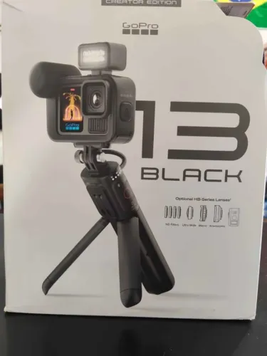 Gopro Hero 13 Black Lacrada 5.3k60 + Bastão 3 Em 1