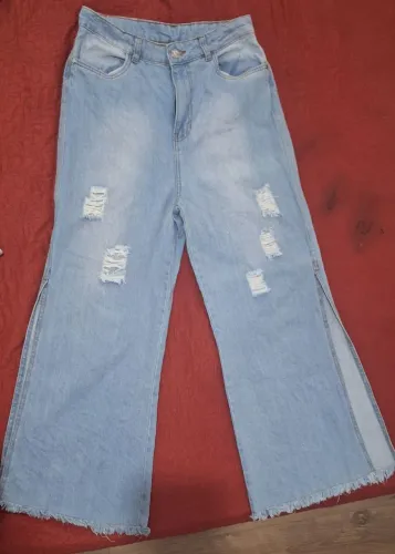 Calça Jeans Feminina Wide Leg TAM 38