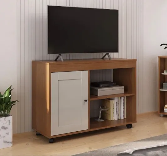 Rack para TV Compacto Urban 91 Cinamomo Claro