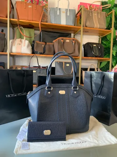 Conjunto bolsa e carteira Victor Hugo Originais