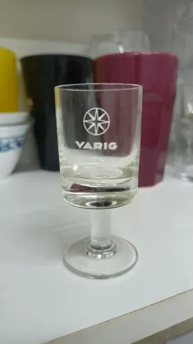 Mini Cálice VARIG Original de Bordo - Anos 80 - 8 cm