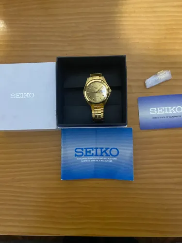 Relógio Seiko Masculino Automático Dourado Clássico 