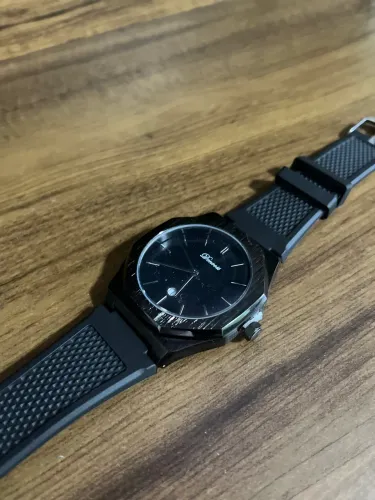 Relógio Clássico Masculino Esportivo À prova dágua Negocios Preto Prata