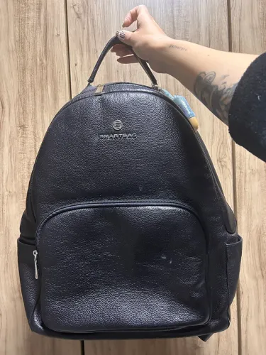 Mochila notebook Smartbag couro