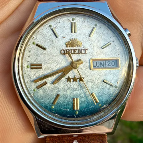 Orient 3 Stars Automático Vintage - Mostrador Texturizado Degradê (Raro)