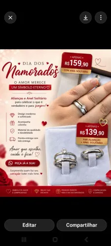 Promoção dia dos namorados ? alianças
