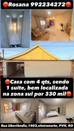 Casa ampla e bem localizada na Sul - Porto Velho - RO