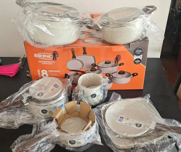 Conj de Panelas 8 Peças Ceramic Life Smart Plus