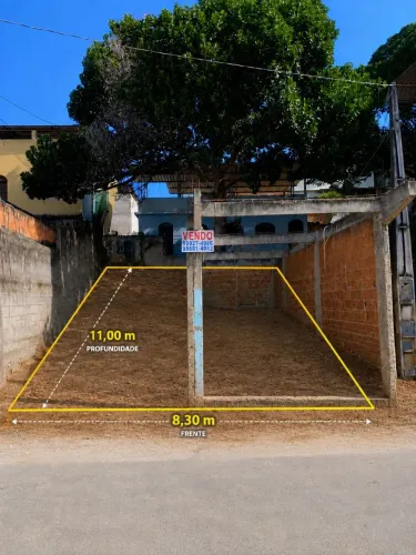 Vendo terreno com uma obra no ponto de Lage