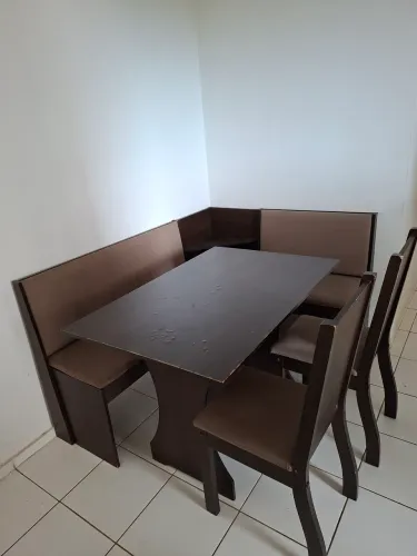 Conjunto Mesa cadeira Jantar Canto alemão 