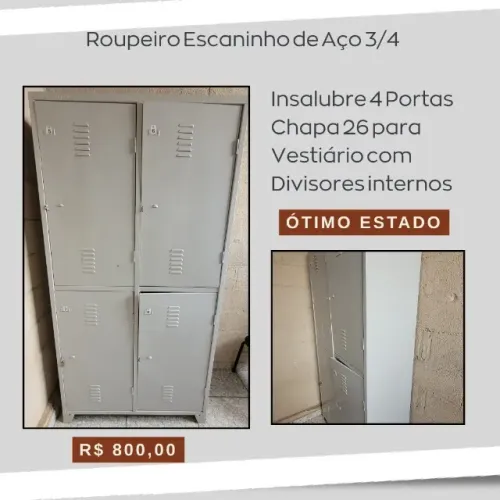 Roupeiro Insalubre em Aço 3/4