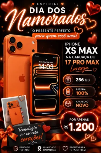 iPhone XS Max na carcaça do 17 pro Max