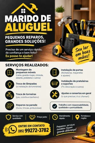 Marido de Aluguel em Fortaleza | Pequenos Reparos e Montagem de Móveis