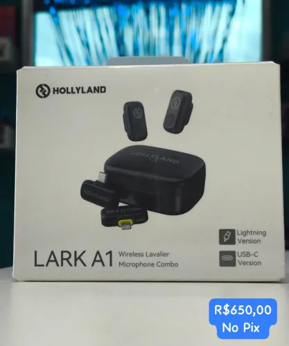 Microfone de lapela Hollyland Lark A1 combo Lacrado